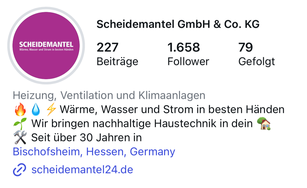 Scheidemantel Instagram Profil
